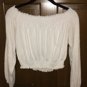H&M Off the Shoulder White Top